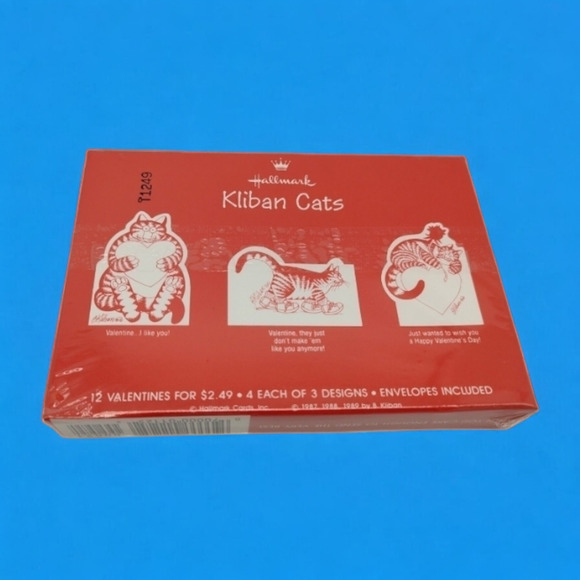 1980s Collectible B. KLIBAN Cats Signature Valentine Cards Sealed Box 3 Designs - Picture 8 of 9